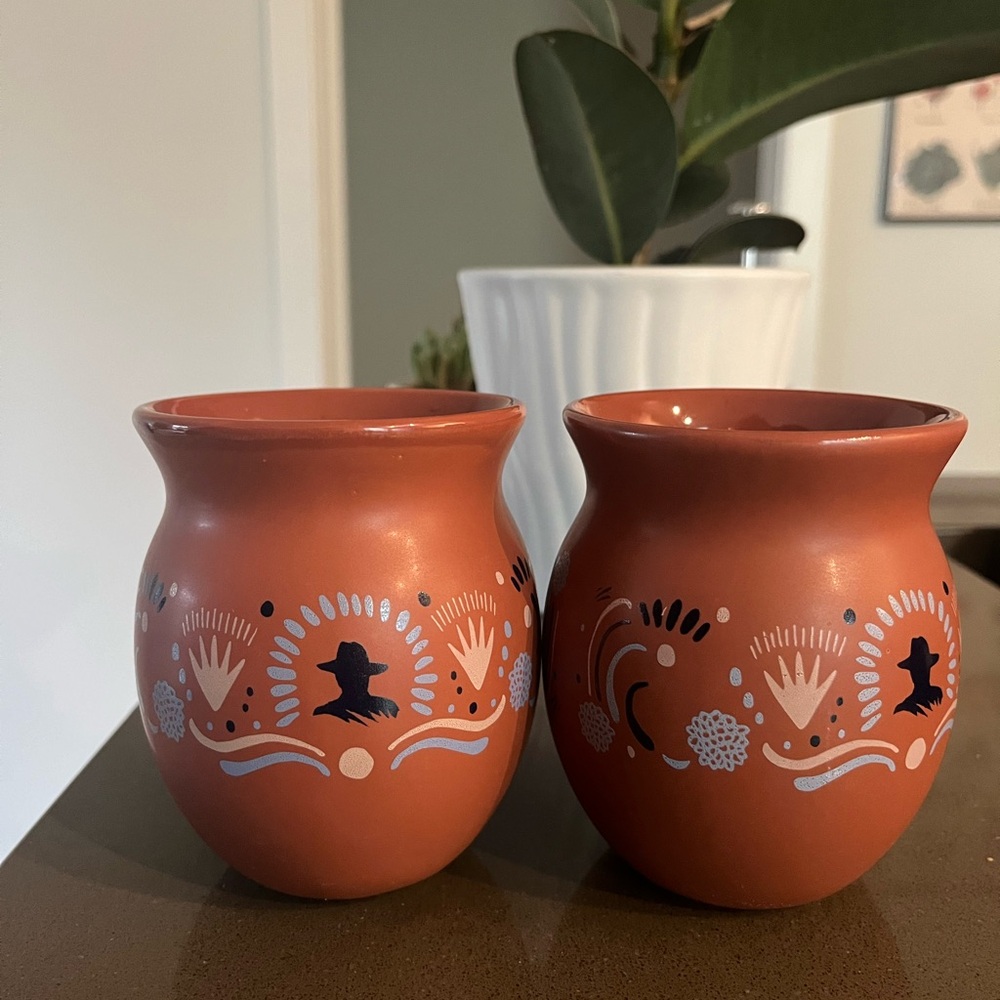Terracotta Clay Southwestern Style Cups